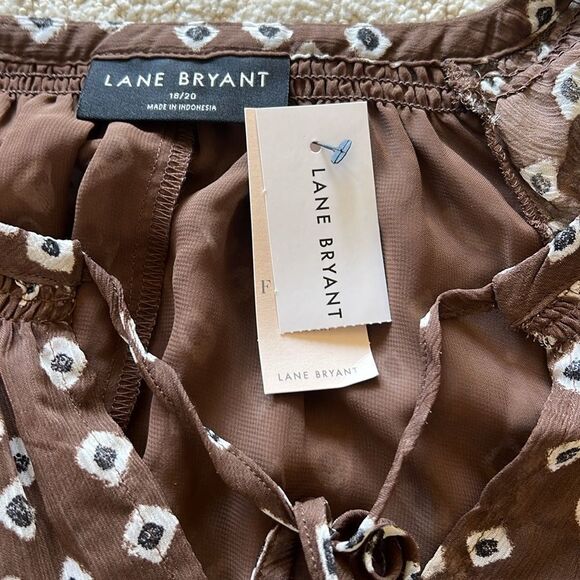 NWT Lane Bryant Swing Flutter-Sleeve Popover Blouse 18/20 - Picture 7 of 9